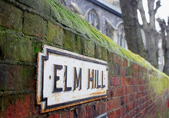 Elm Hill sign ,Norwich