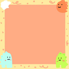 Cute Childish Lined Note Sheets Set, Notebook, Planning Pages, Organizer for Kids with Cute Funny  Characters Cartoon Vector Illustration	