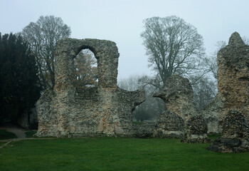 Fototapeta na wymiar Medieval architectural ruins