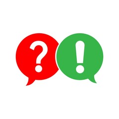 Question and answers icon. Vector Illustration
