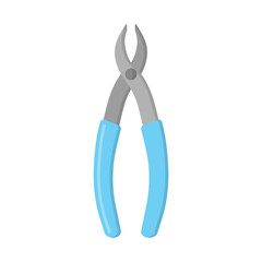 Vector cartoon dental surgical tongs instrument.