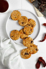 Sundried tomatoes and milk chocolate shortbread