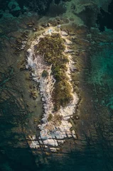 Tableau sur plexiglas  Aerial top view of the small island in the Aegean sea  © Karina Movsesyan