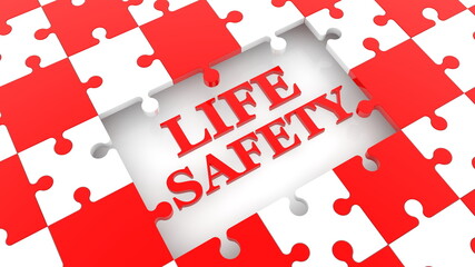 Puzzle with life safety concept
