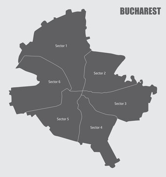 Bucharest administrative map