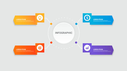 Graphic abstract element, Business data visualization. Process chart. a diagram with steps, options, sections or processes. Vector business template for presentations. Creative concept for infographic