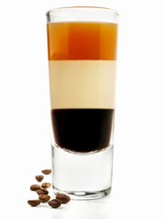 B52 Cocktail on white Background - Isolated