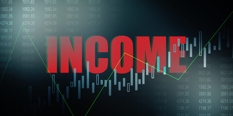 2d rendering Stock market online business concept. business Graph 
