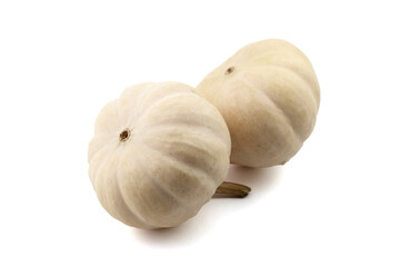 Decorative mini pumpkins isolated on white