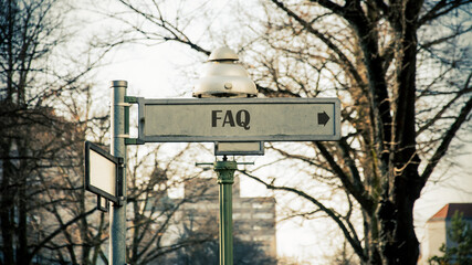 Street Sign to FAQ