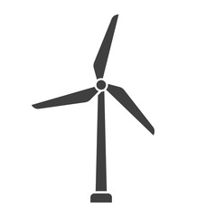 simple wind turbine icon silhouette