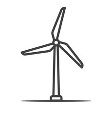 simple wind turbine icon