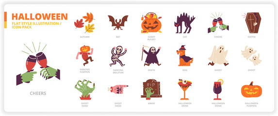 Obraz premium Halloween icon set