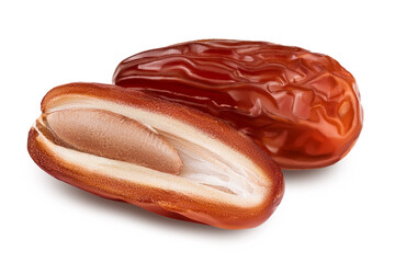Dates isolated on white background with clipping path and full depth of field.