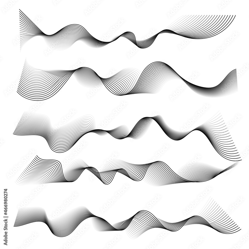 Poster vector abstract flowing wave lines background. design element for presentation. website template