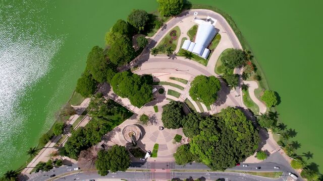 Pampulha lake and Sao Francisco de Assis church, Belo Horizonte, Brazil.Pampulha lake and Sao Francisco de Assis church, Belo Horizonte, Brazil.Pampulha lake and Sao Francisco de Assis church.
