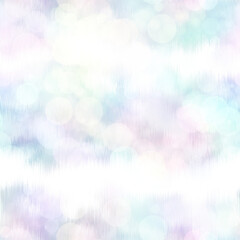 Seamless pale pastel tie dye bokeh texture. Soft tone on tone summer repeat background with washed out sun bleached ink dyed effect. 