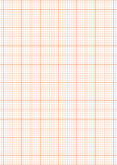 Graph paper. Printable millimeter grid paper with color lines. Geometric pattern for school, technical engineering line scale measurement. Realistic lined paper blank size A4