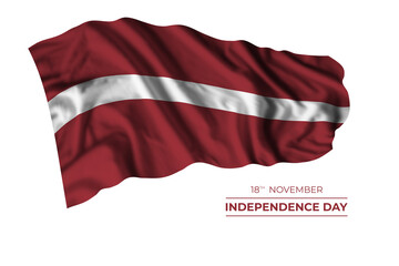Latvia independence day card