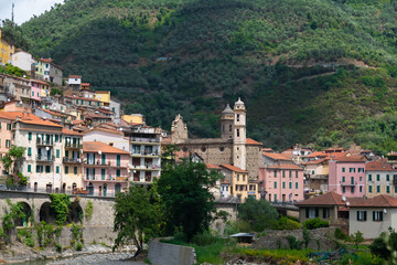 Fototapeta na wymiar Village of Badalucco, in Valle Argentina, Liguria, Italy