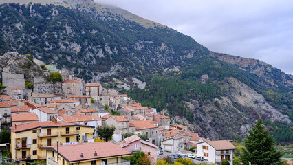 Fototapeta na wymiar view of the village of Castelsaraceno, Basilicata, Italy