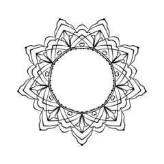 Ornamental frame with space for text. Decorative design element.