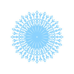 Ornamental sowflake graphic design element. Vector illustration.