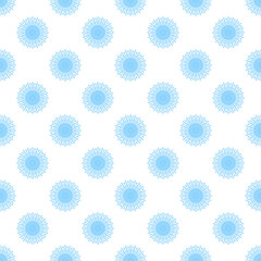 Seamless pattern with snowflakes. Decorative background for winter holidays graphic design. Colorful texture in contemporary minimalists style.