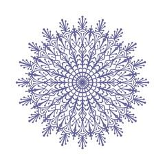 Ornamental sowflake graphic design element. Vector illustration.