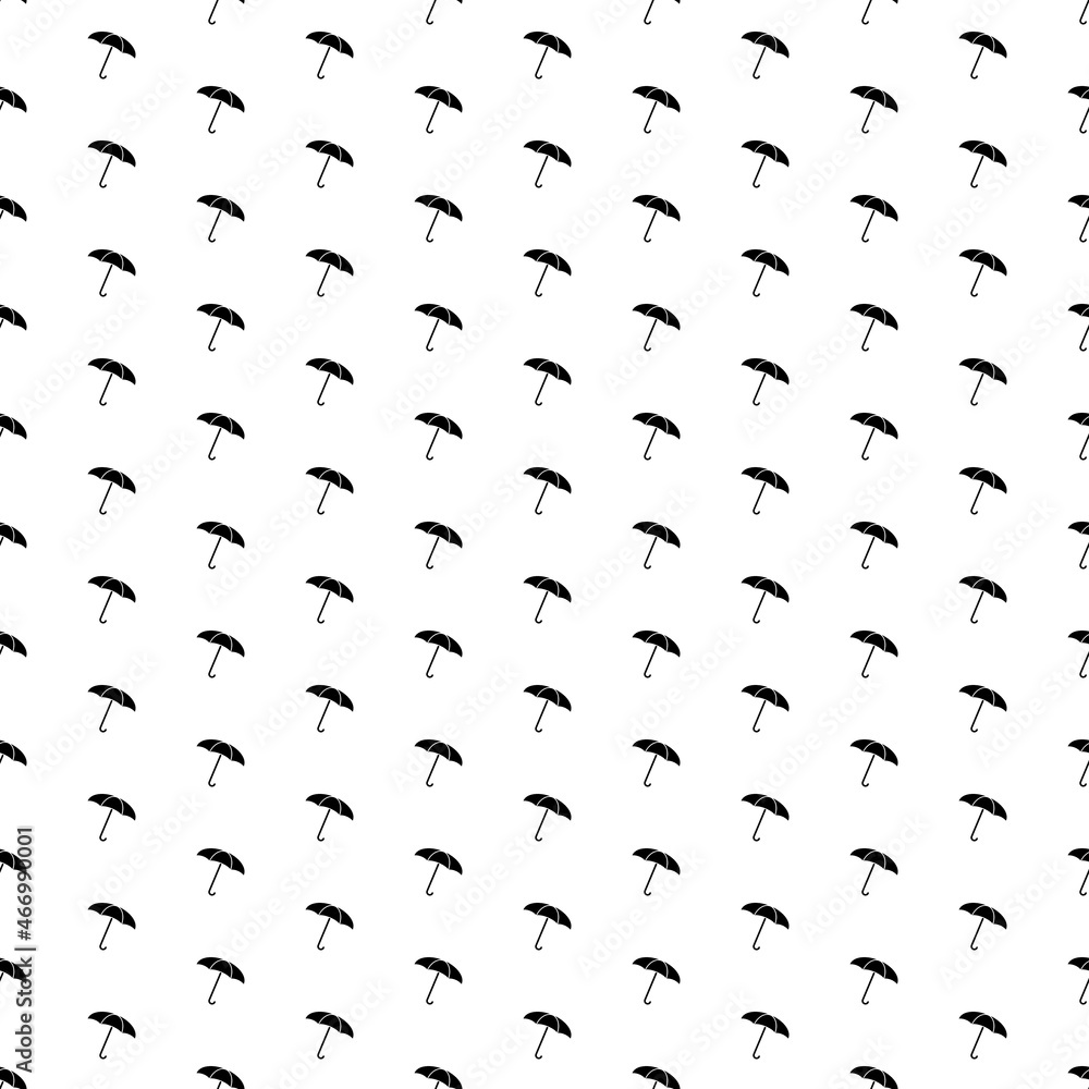Poster square seamless background pattern from black umbrella symbols. the pattern is evenly filled. vector
