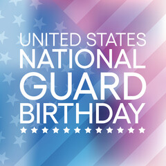 United States National Guard birthday is observed every year on December 13, to show appreciation for the U.S. national guards. Vector illustration