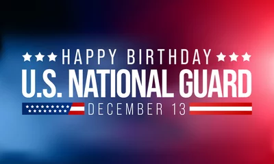 Deurstickers United States National Guard birthday is observed every year on December 13, to show appreciation for the U.S. national guards. Vector illustration © Waseem Ali Khan