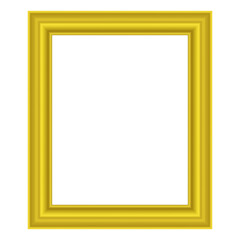 Squared golden vintage wooden frame for your design. Vintage cover. Place for text. Vintage antique gold beautiful rectangular frames for paintings or photographs. Template vector illustration