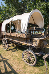 details of cowboy tented wagon in Utah in United States of America