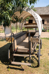 details of cowboy tented wagon in Utah in United States of America