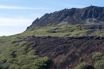Fototapeta na wymiar Landscape of Eldborg crater extinct volcano near Borgarnes South Iceland
