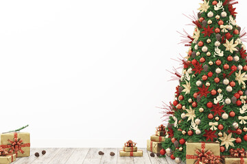 christmas background white wall
