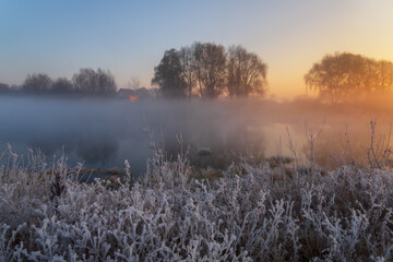 misty morning on the river