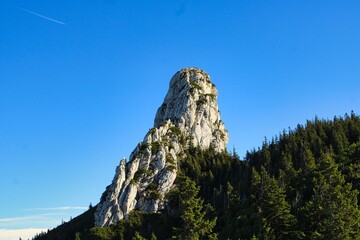 Summit of Kampenwand Mountain on a beautiful autumn day