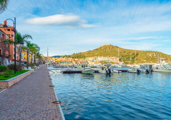 Monte Argentario (Italy) - A view of the Argentario mount on Tirreno sea, with little towns; in the Grosseto province, Tuscany region. Here in particular Porto Ercole village.