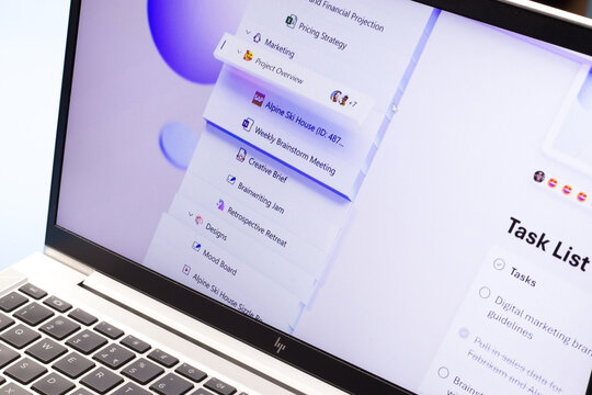 West Bangal, India - November 03, 2021 : Microsoft Loop logo on Laptop screen stock image.
