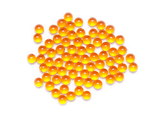 yellow pills drug isolated on white