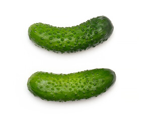 two green cucumbers