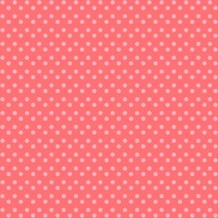 Pink Polka Dot seamless pattern. Vector background.