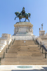 Fototapeta na wymiar Vittoriano: Monument to the king of Italy Vittorio Emanuele II