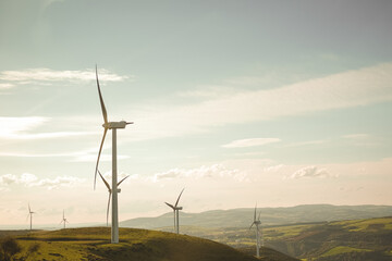 Obraz premium Wind Farm in Galicia Mounts