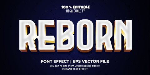 Editable font effect  cartoon white text style