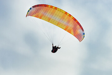 Paraglider Flying in the Sky - 467005081
