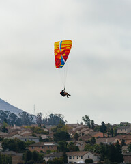 Paraglider Flying in the Sky - 467005089