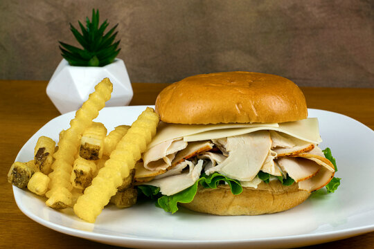 Chicken  Breast Sandwich With A Side Of Fries